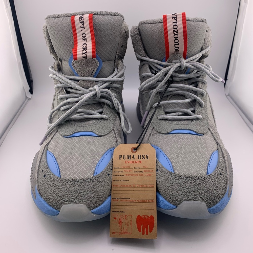Puma RS-X Evidence Sneakers in Gray and Blue